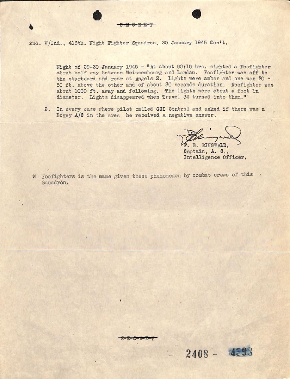 Derived official PDF page 17: Foofighter sortie continuation