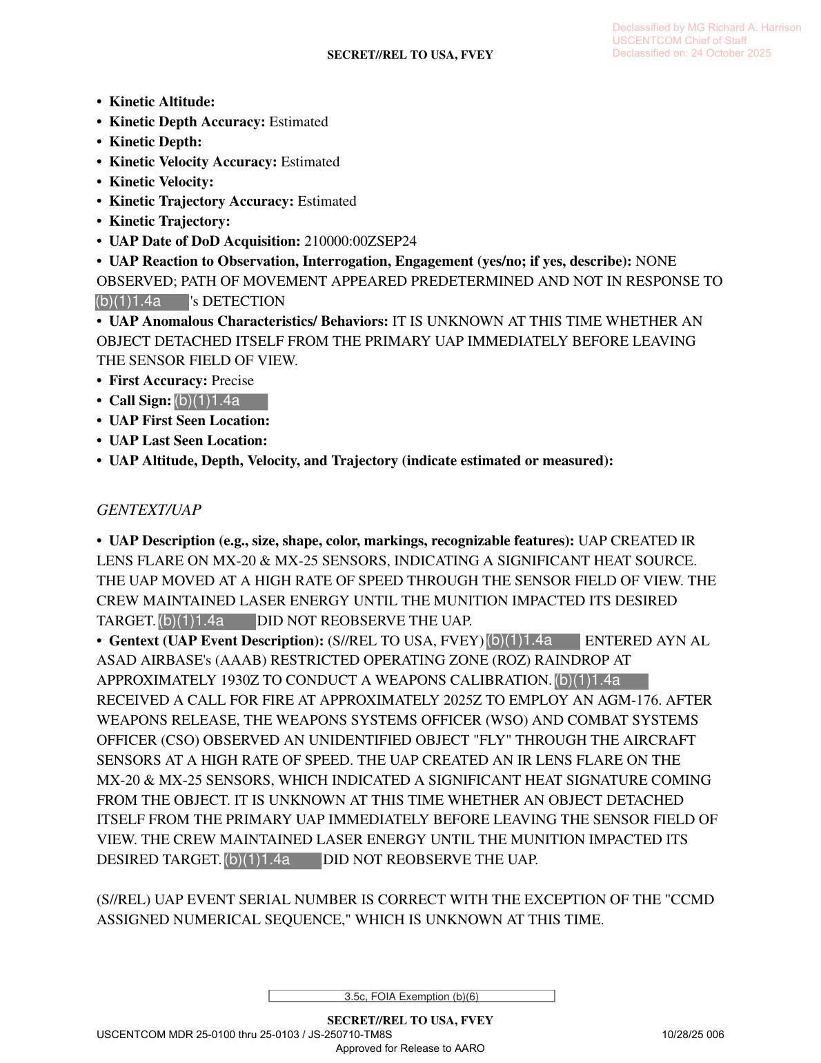 Derived page render from the official PDF: page 6 UAP continuation and GENTEXT