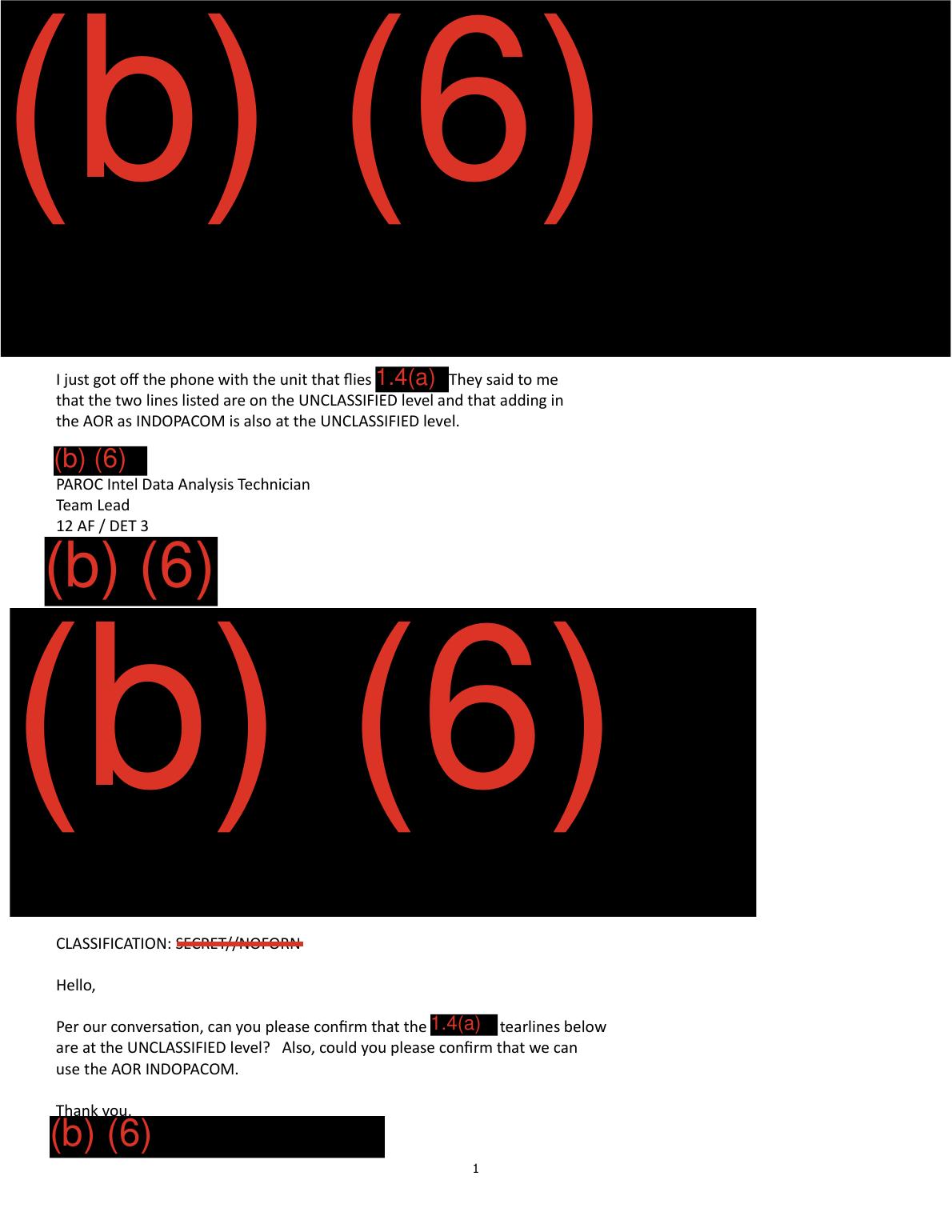 Official PDF page render: D50 page 1 email classification context