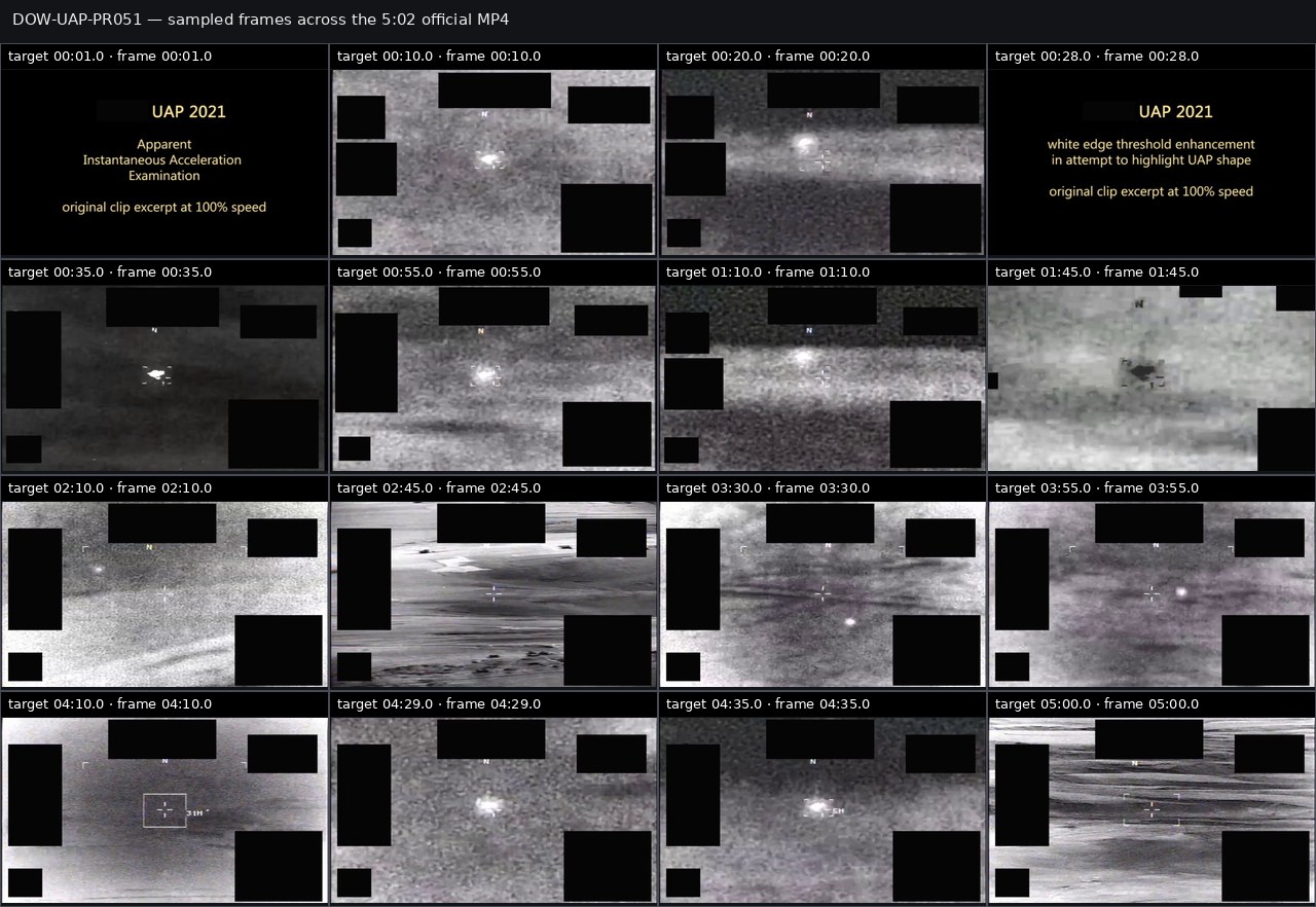 Sampled frames across the official PR051 MP4