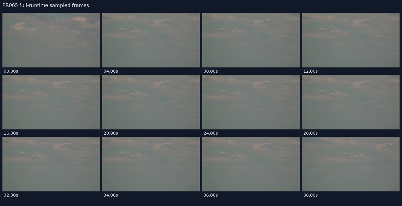 PR065 full-runtime sampled frames