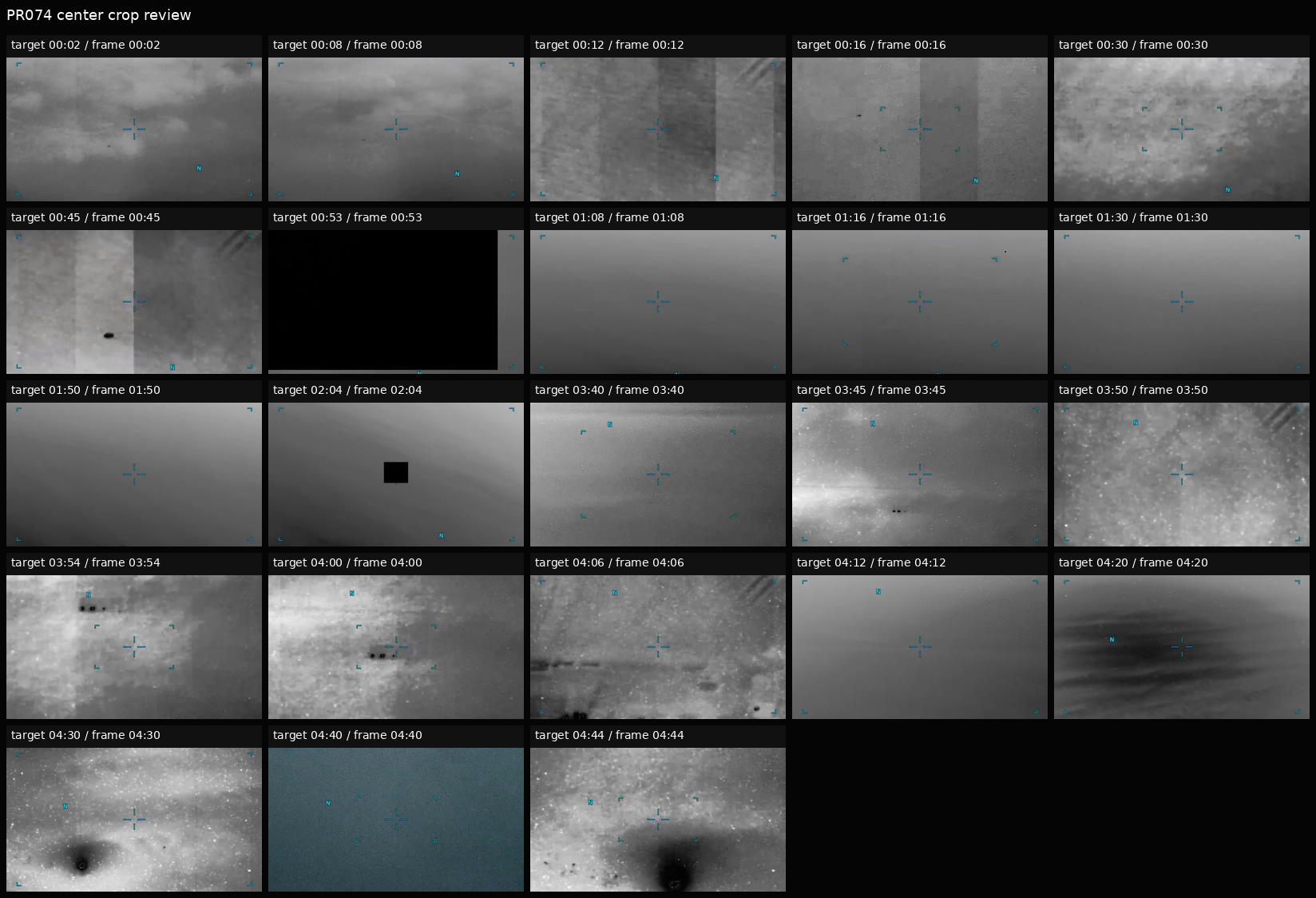 PR074 center-crop event-window sampled frames