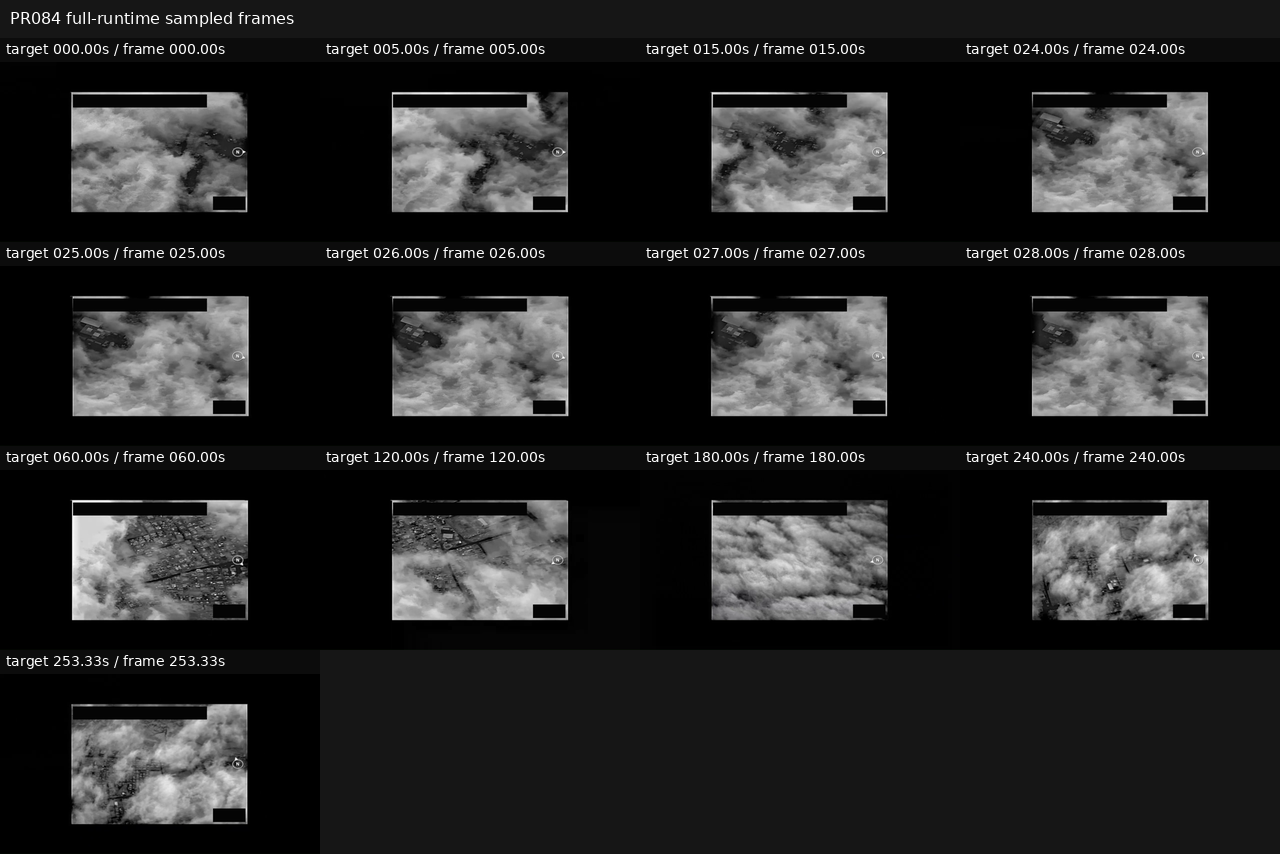 PR084 full-runtime sampled frames