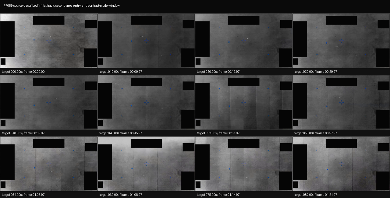 PR089 initial track, second-area entry, and contrast-mode source-described windows