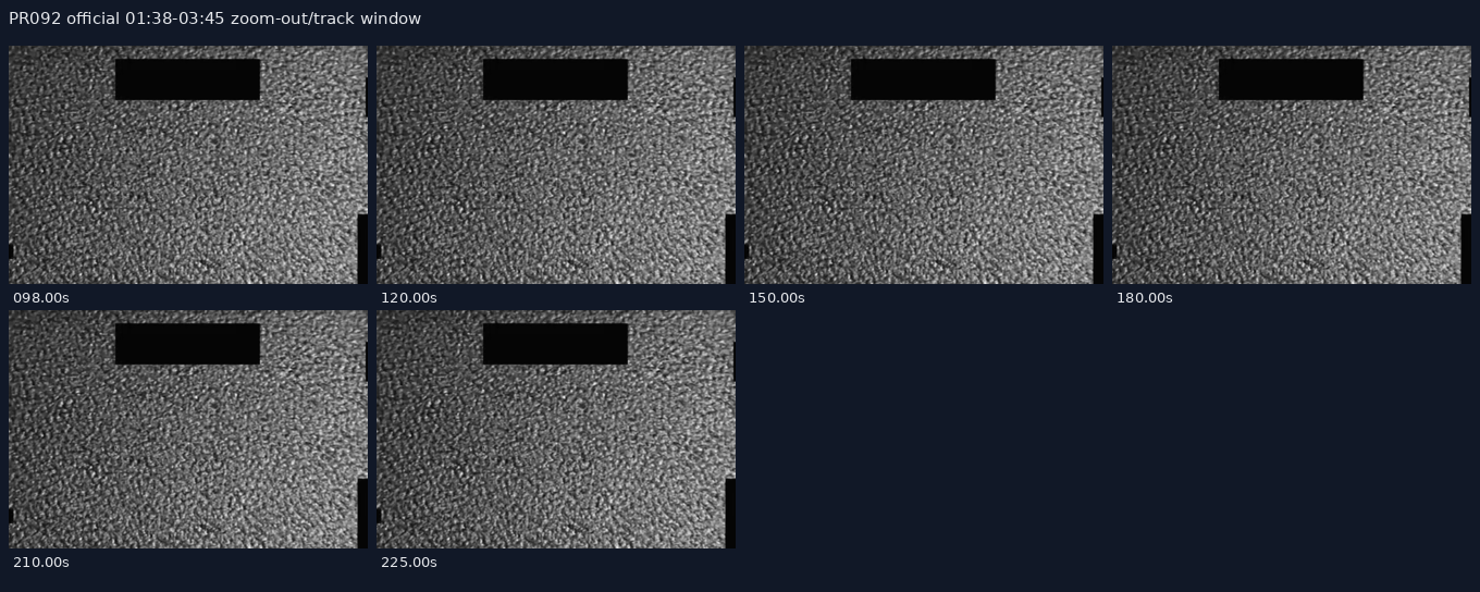 PR092 source-described long zoom-out/track window